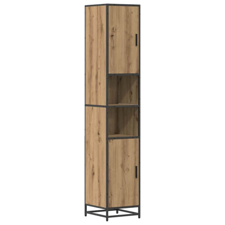 vidaXL Badkamer Kast artisanaal eikenkleurig 35 x 37.5 x 188.5 cm afbeelding2 - 1