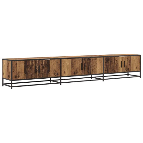 vidaXL TV-kast Oud hout 240 x 35 x 41 cm Bewerkt hout afbeelding2 - 1