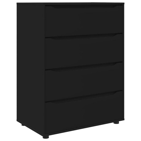 vidaXL Opslagkasten 2 pcs Zwart 80 x 48 x 105 cm Bewerkt hout afbeelding2 - 1