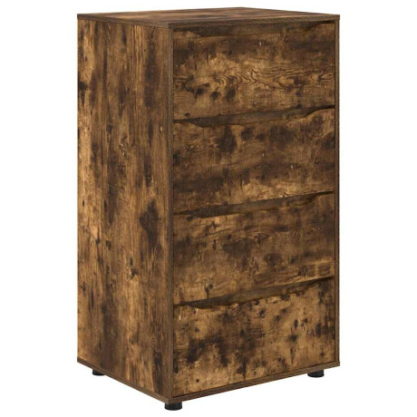 vidaXL Opslagkasten Gerookt eiken 60 x 48 x 105 cm Bewerkt hout afbeelding2 - 1