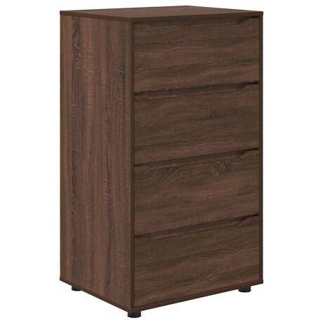 vidaXL Opslagkasten Bruin Eiken 60 x 48 x 105 cm Bewerkt hout afbeelding2 - 1