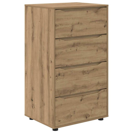 vidaXL Opslagkasten Artisan Eiken 60 x 48 x 105 cm Bewerkt hout afbeelding2 - 1