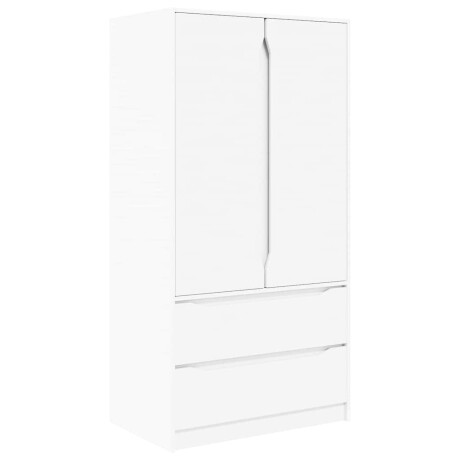 vidaXL Kledingkast met lade Wit 79,5 x 49 x 156 cm Geconstrueerd hout afbeelding2 - 1