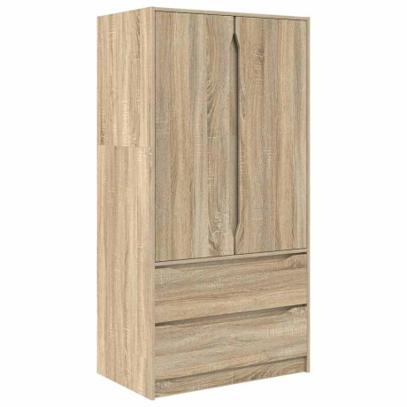 vidaXL Kledingkast Sonoma Eiken 79,5 x 49 x 156 cm Geconstrueerd hout afbeelding2 - 1