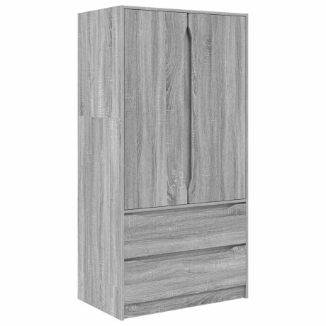 vidaXL Kledingkast Grijze Sonoma 79,5 x 49 x 156 cm Geconstrueerd hout afbeelding2 - 1