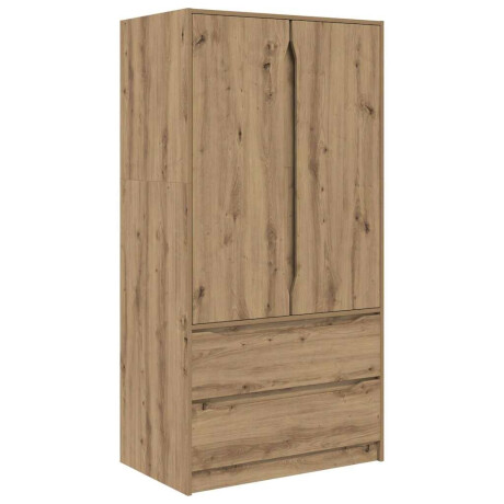 vidaXL Kledingkast Artisan Eik 79,5 x 49 x 156 cm Geconstrueerd hout afbeelding2 - 1
