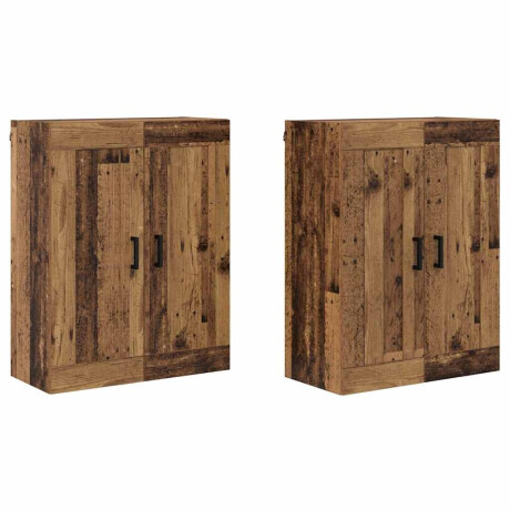 vidaXL Wandkast 2 pcs Oudhout 69,5 x 34 x 90 cm Bewerkt hout afbeelding2 - 1