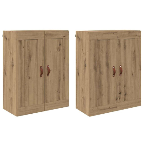 vidaXL Wandkast 2 pcs Artisan Eiken 69,5 x 34 x 90 cm Bewerkt hout afbeelding2 - 1