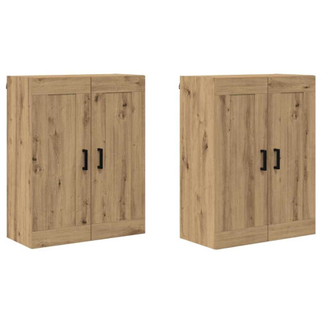 vidaXL Wandkast 2 pcs Artisan Eiken 69,5 x 34 x 90 cm Bewerkt hout afbeelding2 - 1