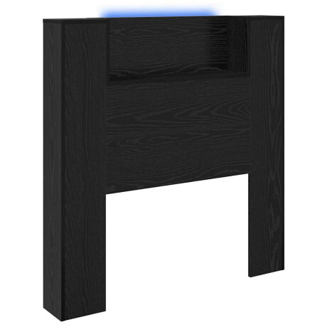 vidaXL Hoofdbord Zwart Eiken 100 x 15 x 103,5 cm Bewerkt hout afbeelding2 - 1