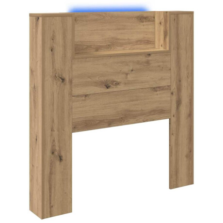 vidaXL Hoofdbord Artisan Eiken 100 x 15 x 103,5 cm Bewerkt hout afbeelding2 - 1