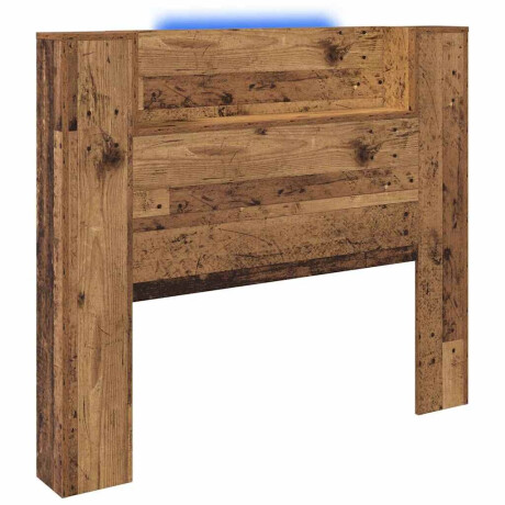 vidaXL Hoofdbord met plank Oudhout 120 x 15 x 103,5 cm Bewerkt hout afbeelding2 - 1