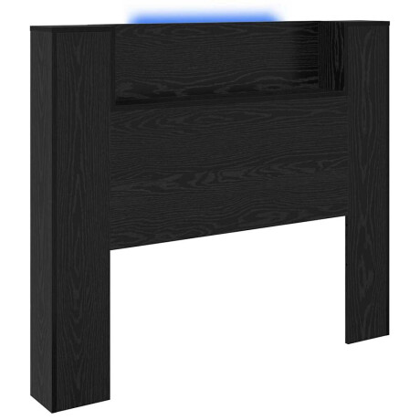 vidaXL Hoofdbord Zwart Eiken 120 x 15 x 103,5 cm Bewerkt hout afbeelding2 - 1