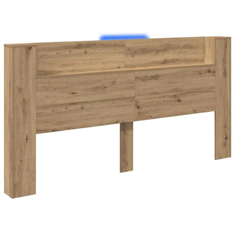 vidaXL Hoofdbord Artisan Eiken 200 x 15 x 103,5 cm Bewerkt hout afbeelding2 - 1