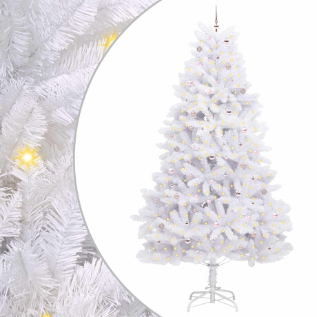 vidaXL Kunstmatige Inklapbare Kerstboom Wit 300 cm PVC en staal afbeelding2 - 1