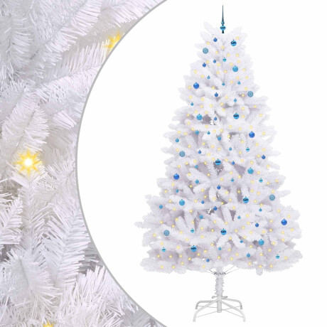vidaXL Kunstmatige Inklapbare Kerstboom Wit 300 cm PVC en staal afbeelding2 - 1