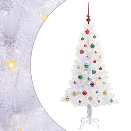 vidaXL Kunstkerstboom met 150 LED Wit 150 cm PVC en Staal afbeelding2 - 1