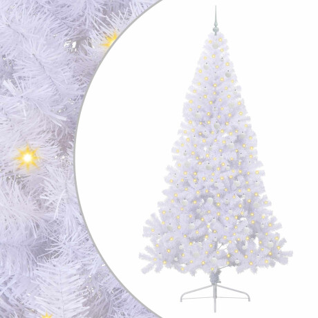 vidaXL Kunstkerstboom met 300 LED Wit 240 cm PVC en staal afbeelding2 - 1