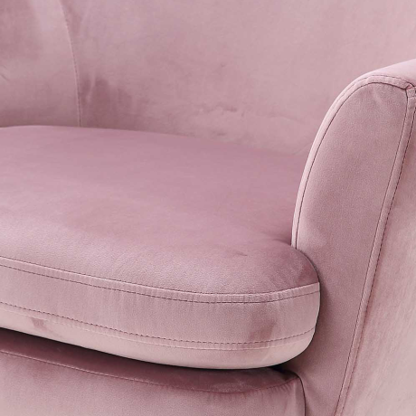 Jez velvet fauteuil roze afbeelding2 - 1