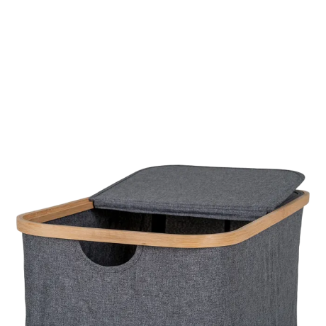 Wendy stoffen wasmand donkergrijs - 54 x 33 cm afbeelding2 - 1