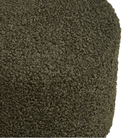 Jip bouclé poef groen - Ø 34 cm afbeelding2 - 1