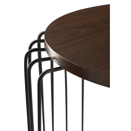 Yuki houten salontafel walnoot - Ø 46 cm afbeelding2 - 1