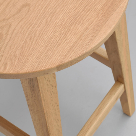Austin houten barkruk naturel - 65 cm - set van 2 afbeelding2 - 1