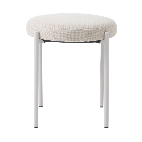 Pico metalen krukje beige - met stoffen zitting - 48 cm afbeelding2 - 1