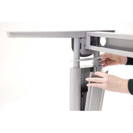 UNDA 8 W | Bureau - 80 x 80 Tafelhoogte I In hoogte verstelbaar Wit/Wit afbeelding2 - 1