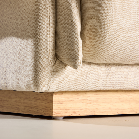 Rikki gestoffeerde fauteuil beige afbeelding2 - 1