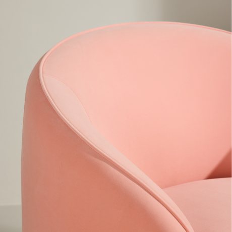 Giselle gestoffeerde fauteuil roze afbeelding2 - 1