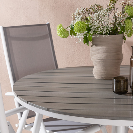 Aaron polywood tuintafel wit - Ø120 cm afbeelding2 - 1