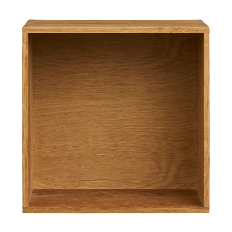 Abigail vierkante eikenhouten open wandkast - 30 x 30 cm afbeelding2 - 1