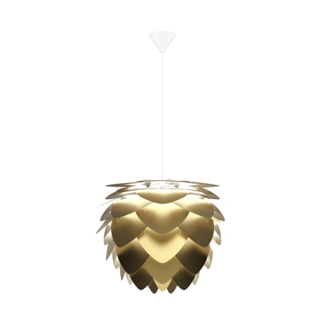 Aluvia Medium hanglamp brushed brass - met koordset wit - Ø 59 cm afbeelding2 - 1