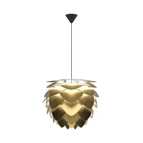 Aluvia Medium hanglamp brushed brass - met koordset zwart - Ø 59 cm afbeelding2 - 1