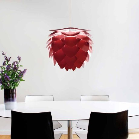 Aluvia Medium hanglamp ruby red - met koordset zwart - Ø 59 cm afbeelding2 - 1