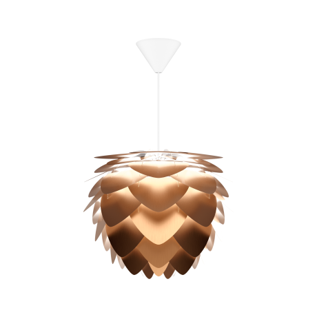 Aluvia Mini hanglamp brushed bronze - met koordset wit - Ø 40 cm afbeelding2 - 1