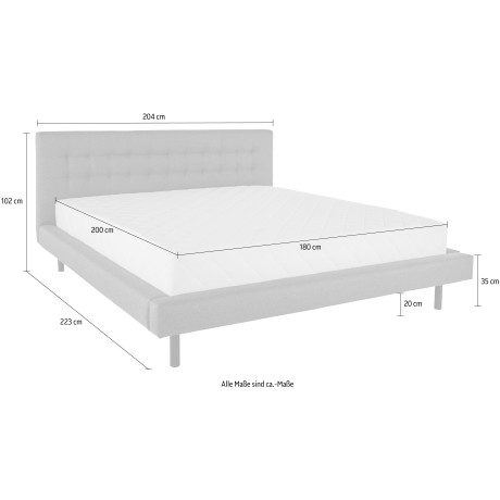 andas Gestoffeerd bed Tobjörn Met breed futonframe afbeelding2 - 1
