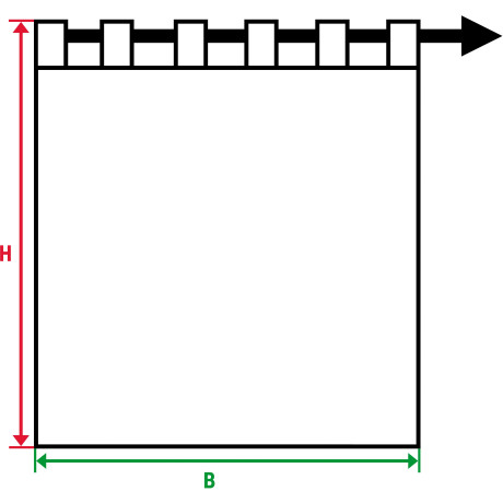 andas Gordijn Elby 1 transparant, basic, monochroom, tot 295 cm lengte (1 stuk) afbeelding2 - 1