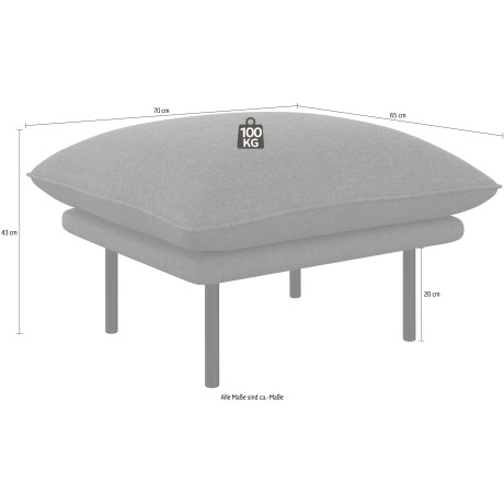 andas Hocker Stine Bijzonder design door kussen-look en opstaande naad, by Morten Georgsen afbeelding2 - 1