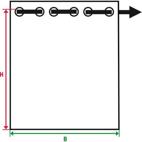 APELT Gordijn Alfa 135X245 Hxb: 245x135, Alfa, gordijn met metalen ringen (1 stuk) afbeelding2 - 1