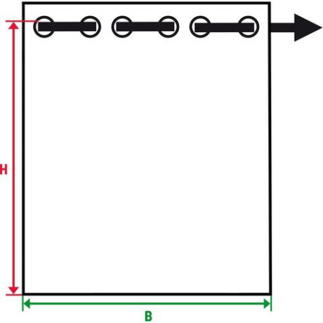 APELT Gordijn Nora 135X245 Hxb: 245x135, Nora, gordijn met metalen ringen (1 stuk) afbeelding2 - 1