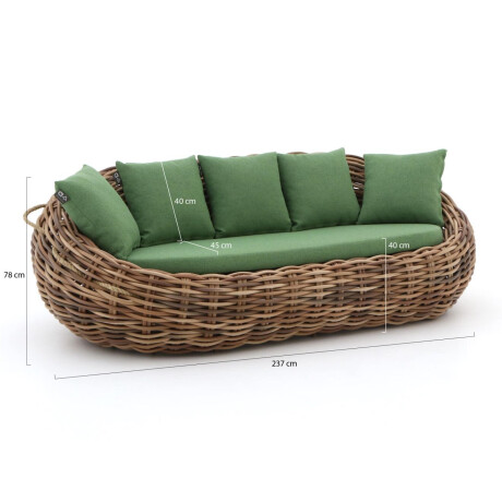 Apple Bee Cocoon lounge tuinbank 237cm - Laagste prijsgarantie! afbeelding2 - 1