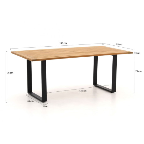 Apple Bee Condor dining tuintafel 190x95x75cm - Laagste prijsgarantie! afbeelding2 - 1