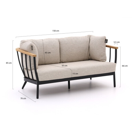 Apple Bee Condor lounge tuinbank 150cm - Laagste prijsgarantie! afbeelding2 - 1