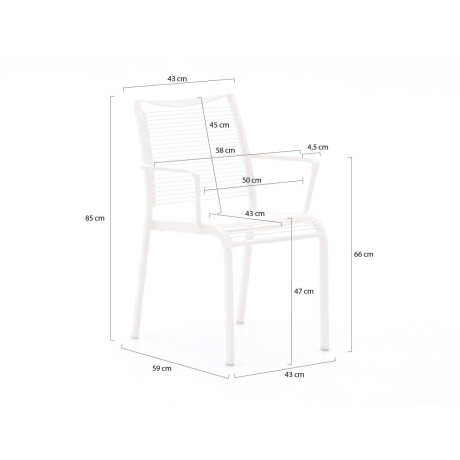 Apple Bee Hawaii/ROUGH-S 220cm dining tuinset 7-delig stapelbaar - Laagste prijsgarantie! afbeelding2 - 1
