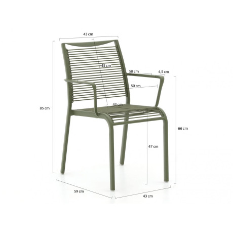 Apple Bee Hawaii/ROUGH-X 180cm dining tuinset 5-delig stapelbaar - Laagste prijsgarantie! afbeelding2 - 1