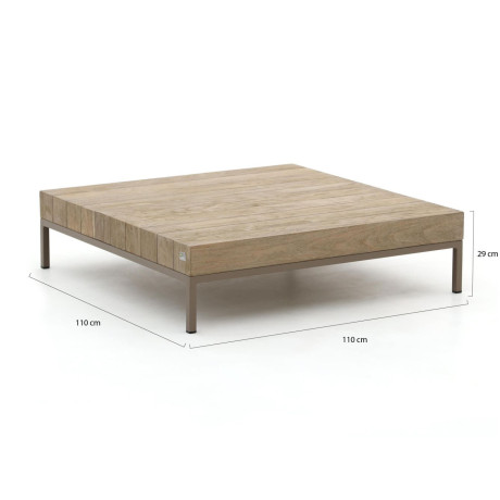 Apple Bee Long Island lounge tuintafel 110x110cm - Laagste prijsgarantie! afbeelding2 - 1