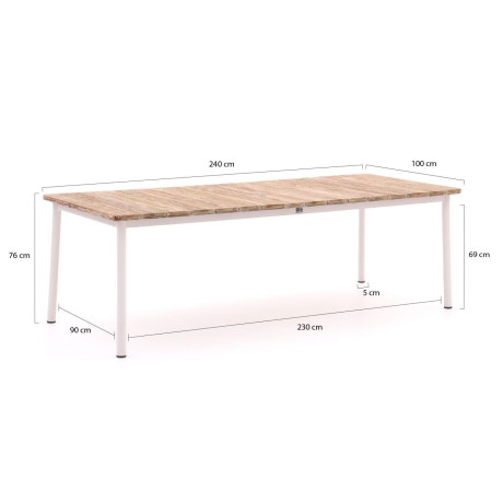 Apple Bee Milou dining tuintafel 240x100x76cm - Laagste prijsgarantie! afbeelding2 - 1