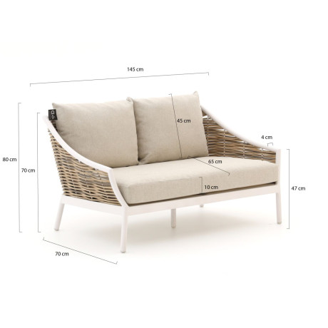 Apple Bee Milou lounge tuinbank 2-zits145cm - Laagste prijsgarantie! afbeelding2 - 1